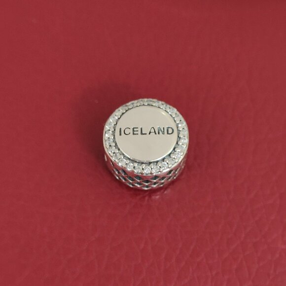 Pandora Iceland Flag Bead Charm Bracelet Pendant S925 Silver with box - Picture 2 of 6